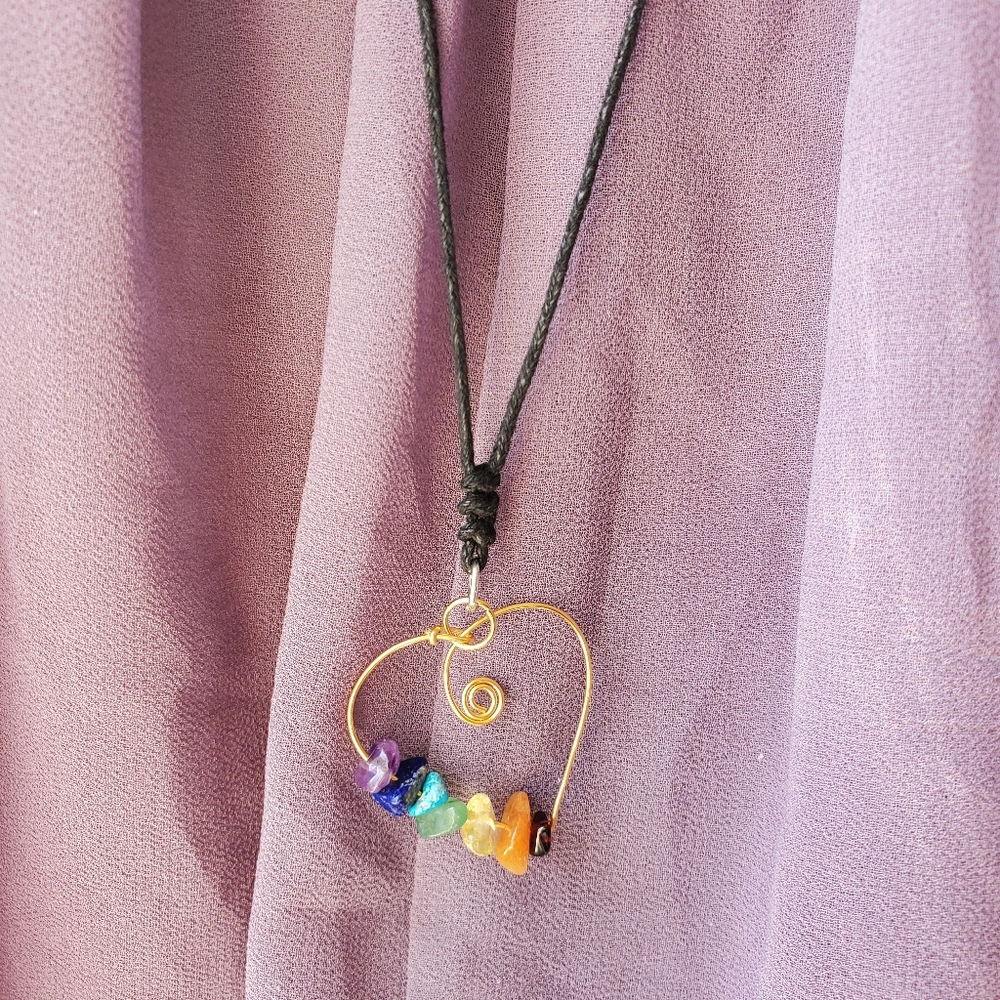 🛍️BUNDLE ONLY ITEM🛍️ Extra long necklace with/Copper chakra heart - Picture 7 of 8